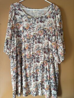 Floral Babydoll Dress with Puff Sleeves